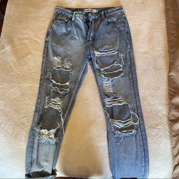 The Rockn Rev Distressed Jeans - Picture 2 of 4